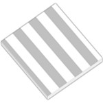 Vertical Stripes - White and Silver Gray Small Memo Pads