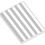 Vertical Stripes - White and Silver Gray Large Memo Pads