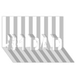Vertical Stripes - White and Silver Gray #1 DAD 3D Greeting Card (8x4)