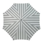 Vertical Stripes - White and Silver Gray Golf Umbrella