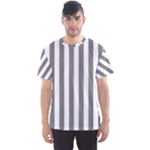 Vertical Stripes - White and Gray Men s Sport Mesh Tee