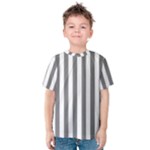 Vertical Stripes - White and Gray Kid s Cotton Tee