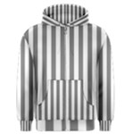 Vertical Stripes - White and Gray Men s Zipper Hoodie