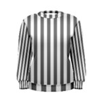Vertical Stripes - White and Gray Women s Sweatshirt