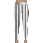 Vertical Stripes - White and Gray Yoga Leggings