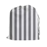 Vertical Stripes - White and Gray Drawstring Pouch (XXl)