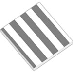 Vertical Stripes - White and Gray Small Memo Pads