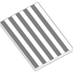 Vertical Stripes - White and Gray Large Memo Pads