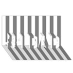 Vertical Stripes - White and Gray #1 DAD 3D Greeting Card (8x4)
