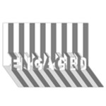 Vertical Stripes - White and Gray ENGAGED 3D Greeting Card (8x4)
