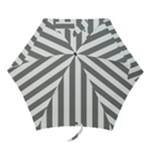 Vertical Stripes - White and Gray Mini Umbrella