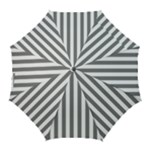 Vertical Stripes - White and Gray Golf Umbrella