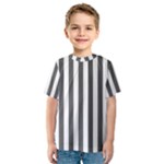 Vertical Stripes - White and Dark Gray Kid s Sport Mesh Tee