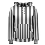 Vertical Stripes - White and Dark Gray Women s Pullover Hoodie