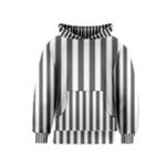 Vertical Stripes - White and Dark Gray Kid s Pullover Hoodie