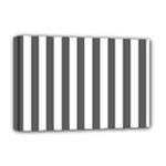 Vertical Stripes - White and Dark Gray Deluxe Canvas 18  x 12  (Stretched)
