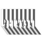 Vertical Stripes - White and Dark Gray #1 MOM 3D Greeting Cards (8x4)