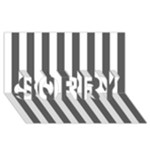 Vertical Stripes - White and Dark Gray SORRY 3D Greeting Card (8x4)