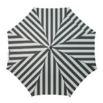 Vertical Stripes - White and Dark Gray Golf Umbrella