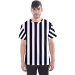 Vertical Stripes - White and Black Men s Sport Mesh Tee