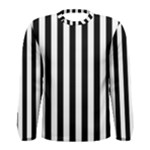 Vertical Stripes - White and Black Men s Long Sleeve T-shirt