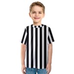 Vertical Stripes - White and Black Kid s Sport Mesh Tee
