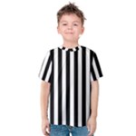 Vertical Stripes - White and Black Kid s Cotton Tee