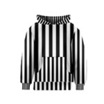 Vertical Stripes - White and Black Kid s Pullover Hoodie