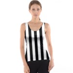 Vertical Stripes - White and Black Tank Top