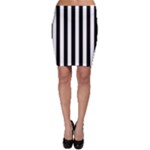 Vertical Stripes - White and Black Bodycon Skirt