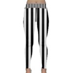Vertical Stripes - White and Black Yoga Leggings