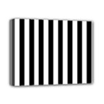 Vertical Stripes - White and Black Deluxe Canvas 14  x 11  (Stretched)