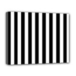 Vertical Stripes - White and Black Deluxe Canvas 20  x 16  (Stretched)