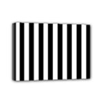Vertical Stripes - White and Black Mini Canvas 7  x 5  (Stretched)
