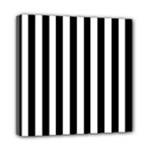 Vertical Stripes - White and Black Mini Canvas 8  x 8  (Stretched)