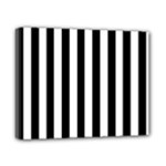 Vertical Stripes - White and Black Canvas 10  x 8  (Stretched)