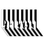 Vertical Stripes - White and Black #1 MOM 3D Greeting Cards (8x4)