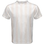 Vertical Stripes - White and Seashell Men s Cotton Tee