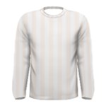 Vertical Stripes - White and Seashell Men s Long Sleeve T-shirt