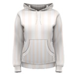 Vertical Stripes - White and Seashell Women s Pullover Hoodie