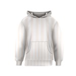 Vertical Stripes - White and Seashell Kid s Pullover Hoodie