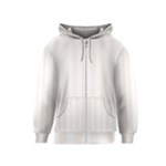 Vertical Stripes - White and Seashell Kid s Zipper Hoodie