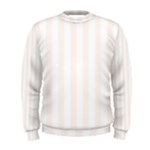 Vertical Stripes - White and Seashell Men s Sweatshirt