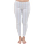 Vertical Stripes - White and Seashell Winter Leggings