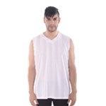 Vertical Stripes - White and Seashell Men s Basketball Tank Top