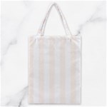 Vertical Stripes - White and Seashell Classic Tote Bag