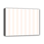 Vertical Stripes - White and Seashell Deluxe Canvas 16  x 12  (Stretched)