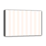 Vertical Stripes - White and Seashell Deluxe Canvas 18  x 12  (Stretched)
