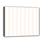 Vertical Stripes - White and Seashell Deluxe Canvas 20  x 16  (Stretched)