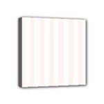 Vertical Stripes - White and Seashell Mini Canvas 4  x 4  (Stretched)